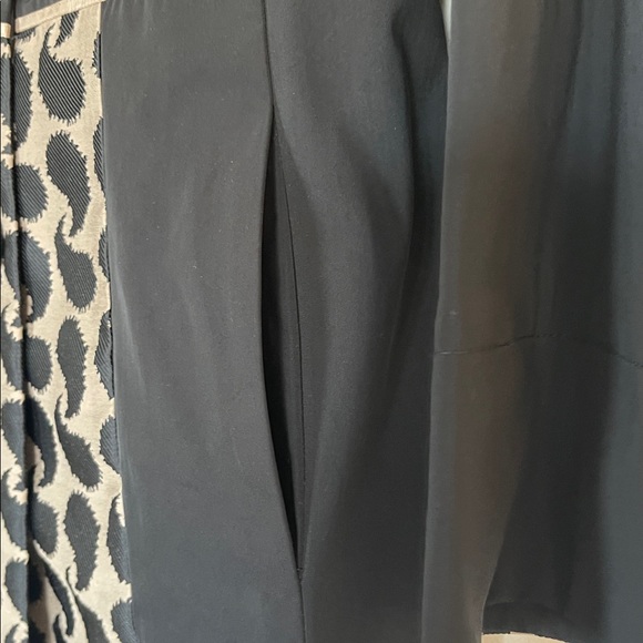 TAIFUN Vintage Graphic Paisley Duster Blazer | Longline Jacket | Noir/Sand - Picture 6 of 16